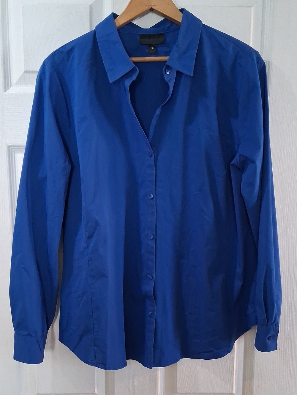 Worthington Cobalt Blue Long-Sleeve Button-Down Shirt